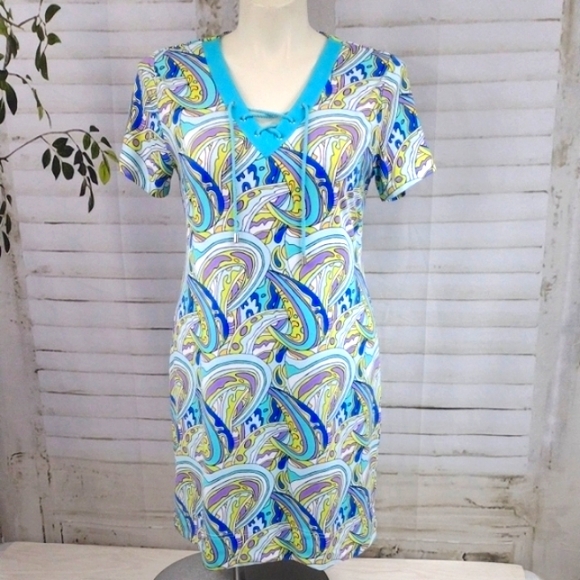 Lulu-B Colorful Patterned Dress Size L - Picture 1 of 10
